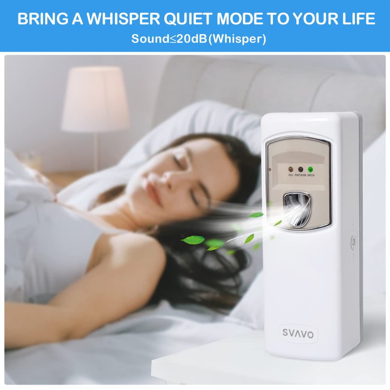 SVAVO Automatic Air Freshener Dispenser - Programmable Fragrance Dispenser for Indoor-Bedroom, Hotel, Office, Commercial Place - Wall Mounted/Free Standing Aerosol Spray Dispenser - White - Image 3